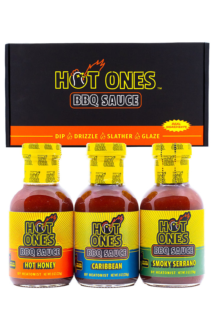 Hot Ones BBQ Trio Pack (Hot Honey / Caribbean / Smoked Serrano) K7