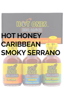 Hot Ones BBQ Trio Pack (Hot Honey / Caribbean / Smoked Serrano) K7