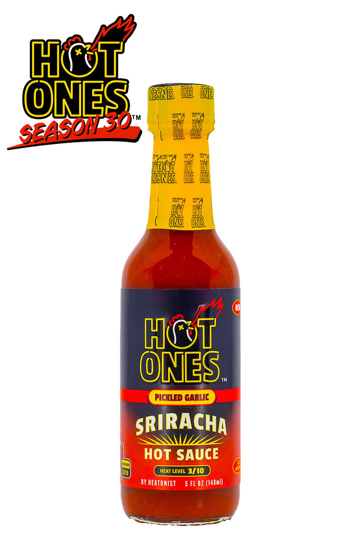Pickled Garlic Sriracha | Hot Ones Hot Sauce W8